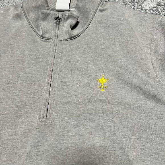 Nike Shirt Mens XL Men's Dri-FIT Player 1/2 Zip Golf Pullover CU9826 Gray Ryder - Picture 2 of 9